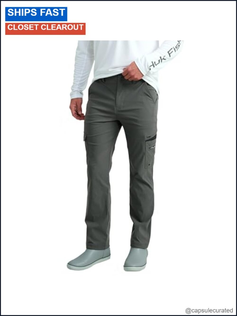 Performance Fishing Cargo Pants 95% Nylon 5% Spandex Men's